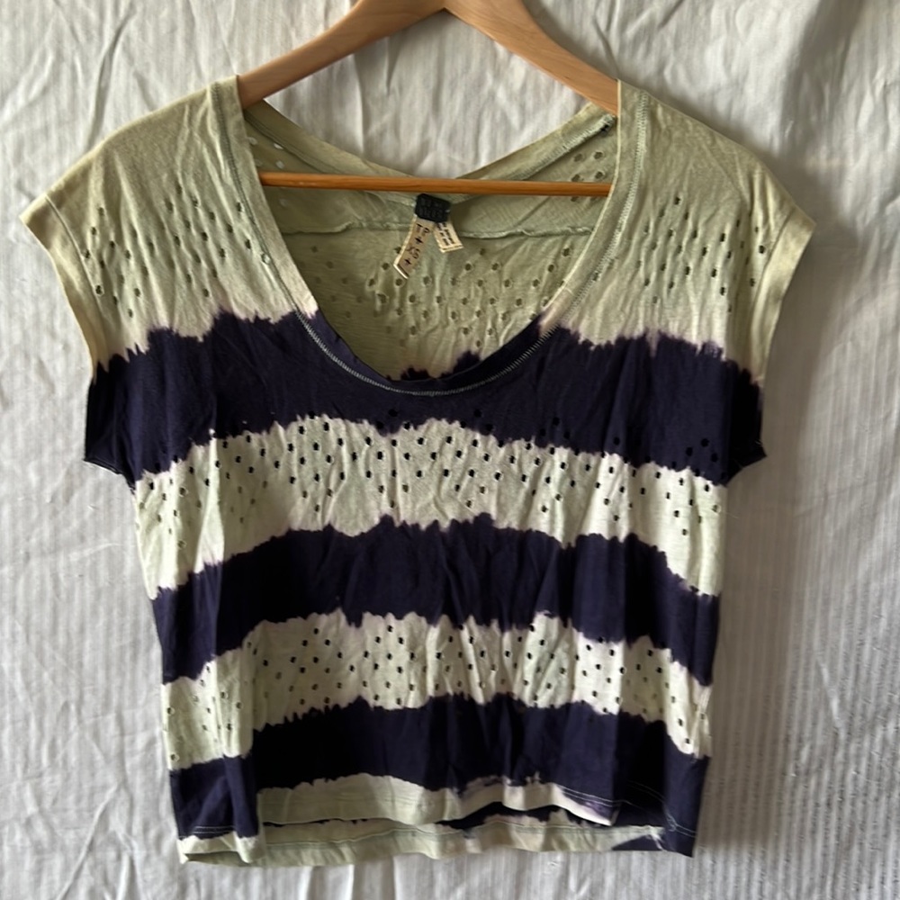 Free people tie dye cutout top
